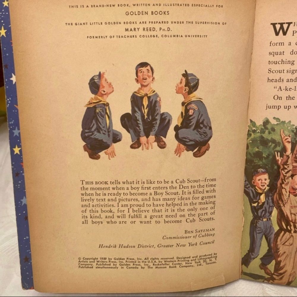 Vintage 1959 Giant Little Golden Book ‘Cub Scouts’ First Edition - Picture 6 of 9